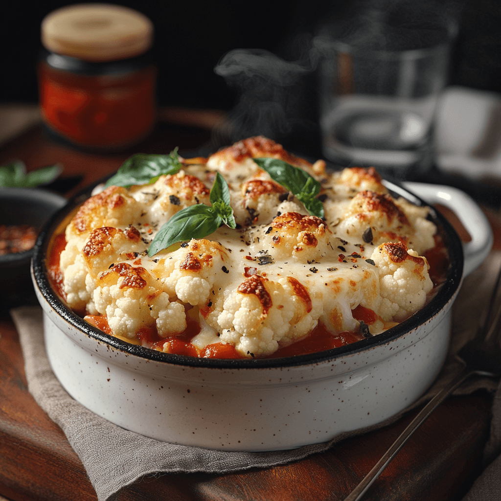 Heavenly Cauliflower Cheese Bake with Tomato and Herb Infusion