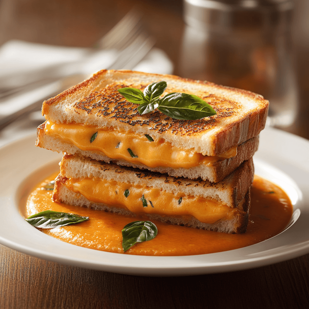 Ultimate Grilled Cheese with Basil Tomato Soup