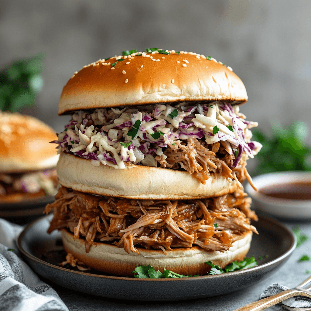 Ultimate Slow Cooker Pulled Pork Sandwiches with Tangy Coleslaw