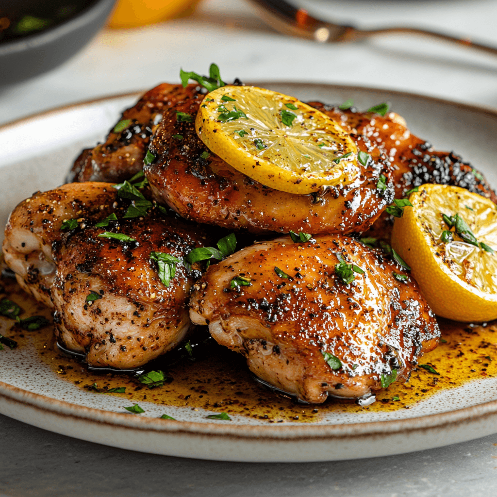 Zesty Lemon Paprika Chicken Thighs