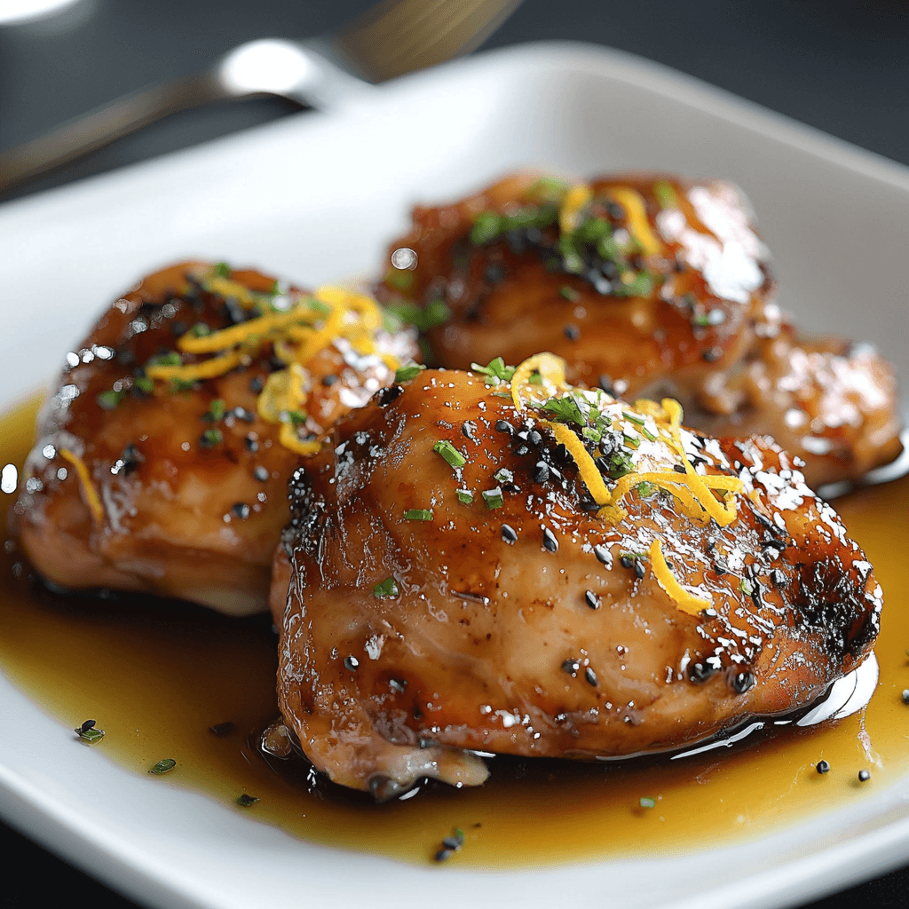 Citrus Soy Glazed Chicken Thighs