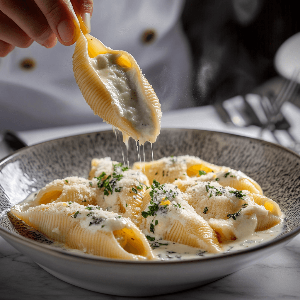 Creamy Ricotta and Lemon Zest Stuffed Shells