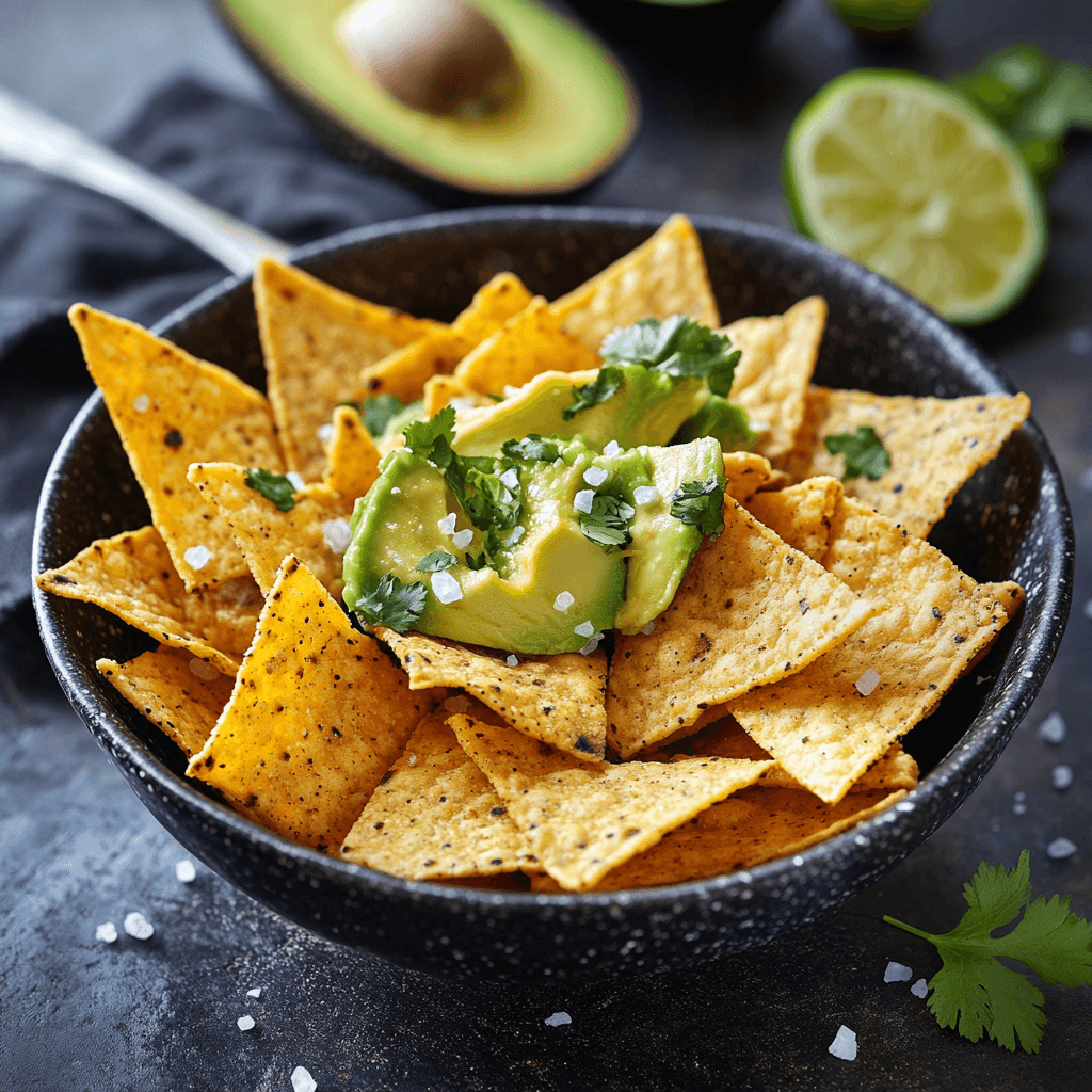 Crunchy Avocado & Lime Tortilla Chips