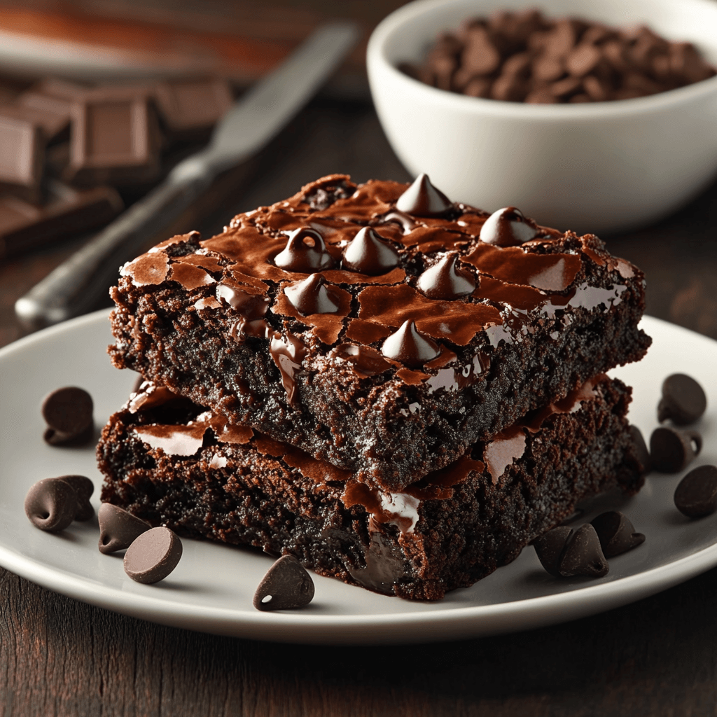 Decadent Double Chocolate Brownie with a Coffee Twist