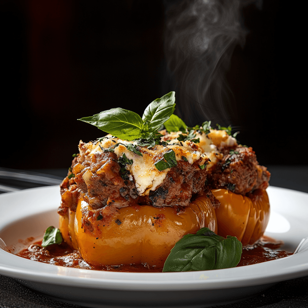 Hearty Italian Sausage and Ricotta Stuffed Peppers