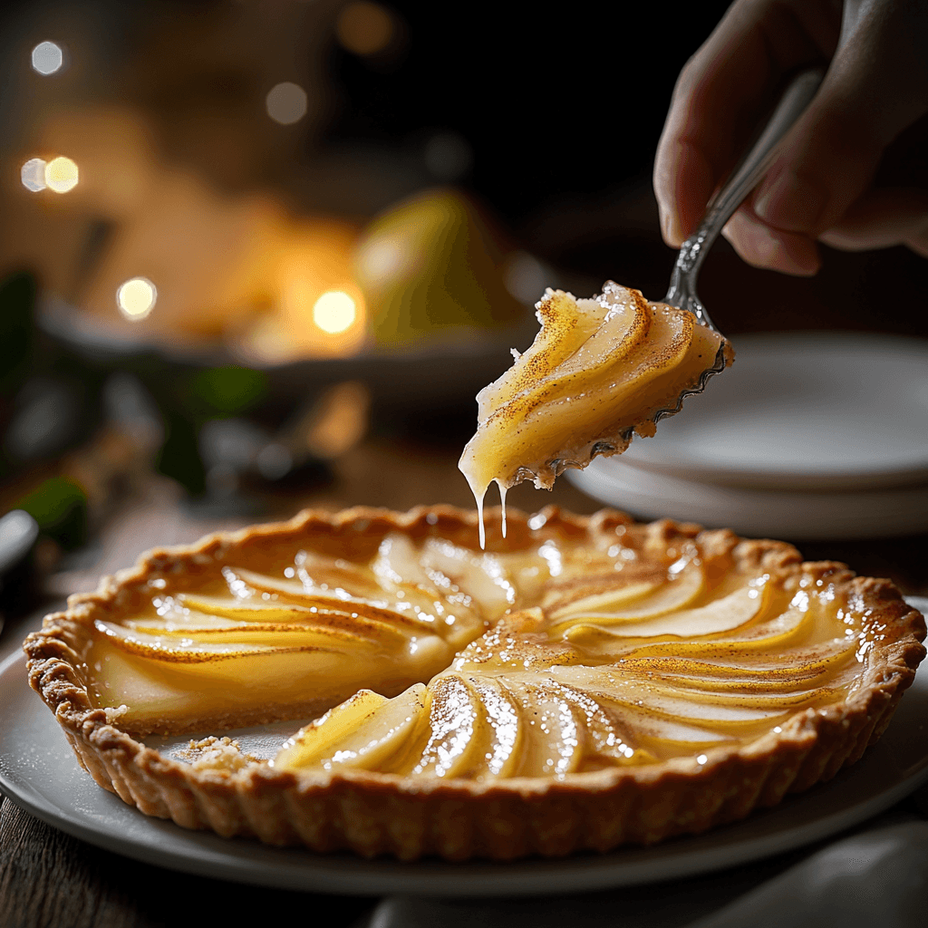 Heavenly Sugar-Crusted Pear Tart