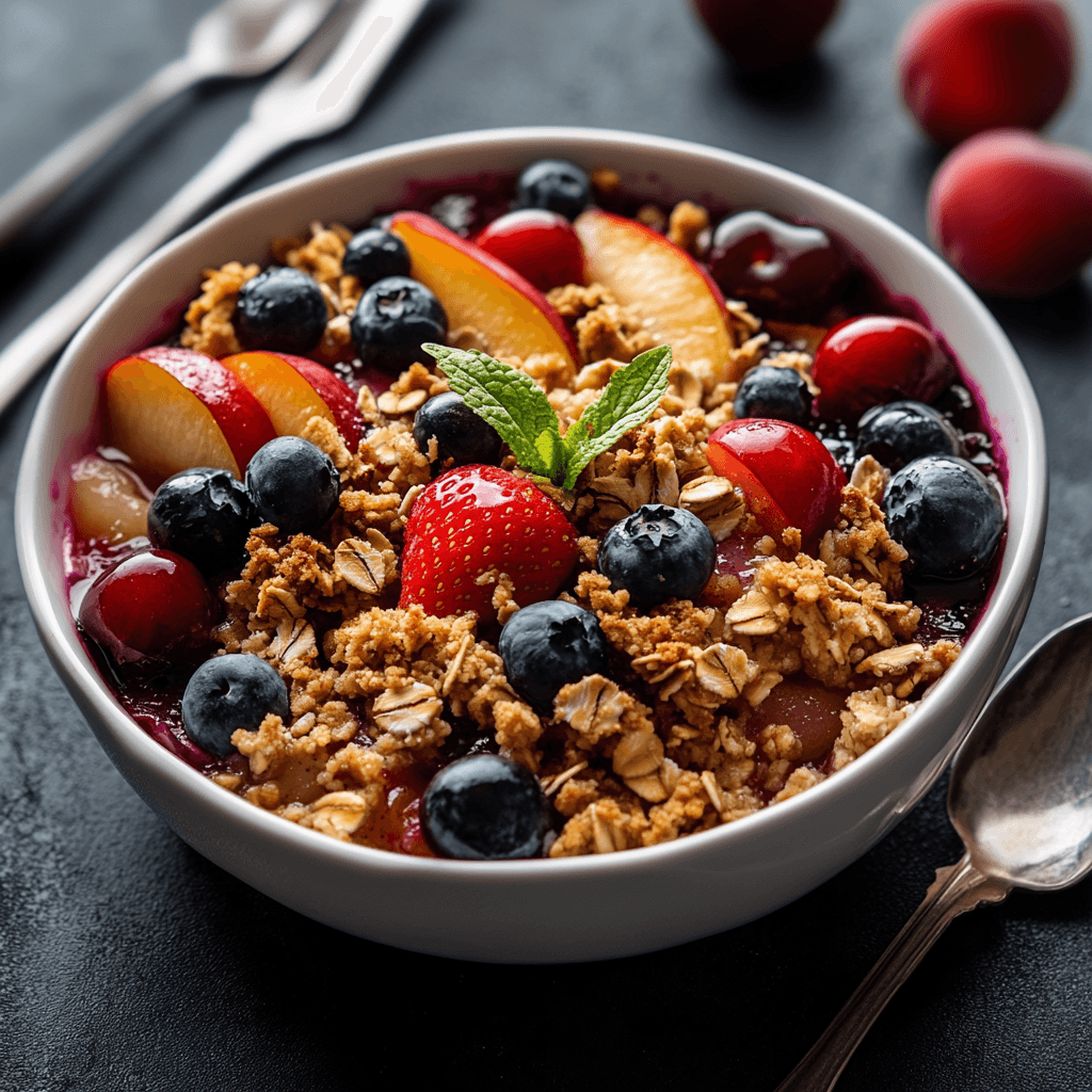 Irresistible Mixed Fruit Crisp with Oats and Spice