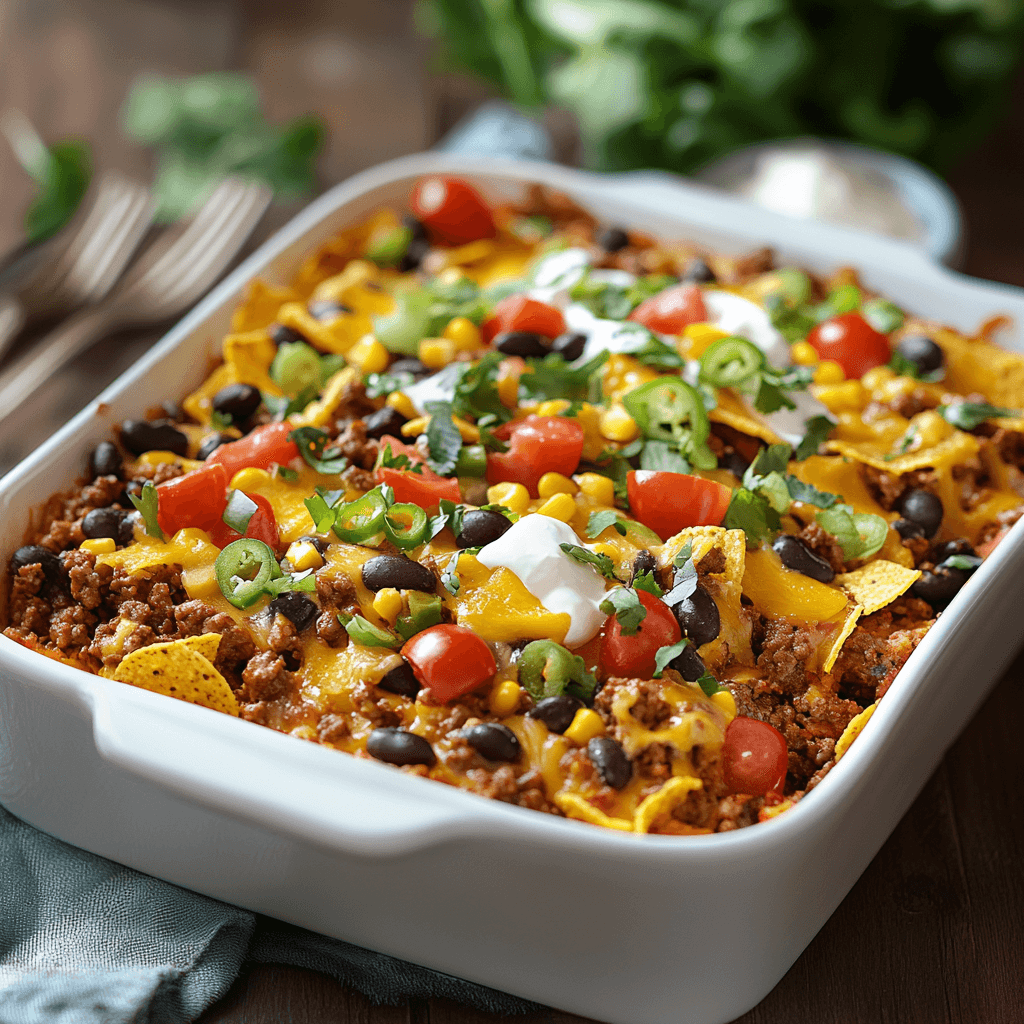 Oven-Baked Loaded Taco Casserole