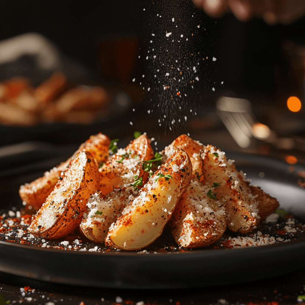 Oven-Roasted Garlic Parmesan Potato Wedges