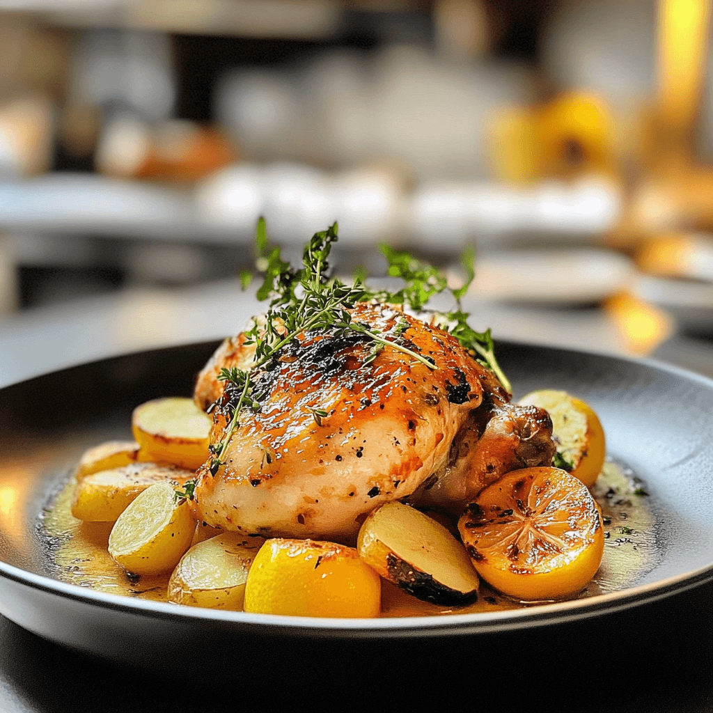 Oven-Roasted Lemon Herb Chicken with Garlic Butter