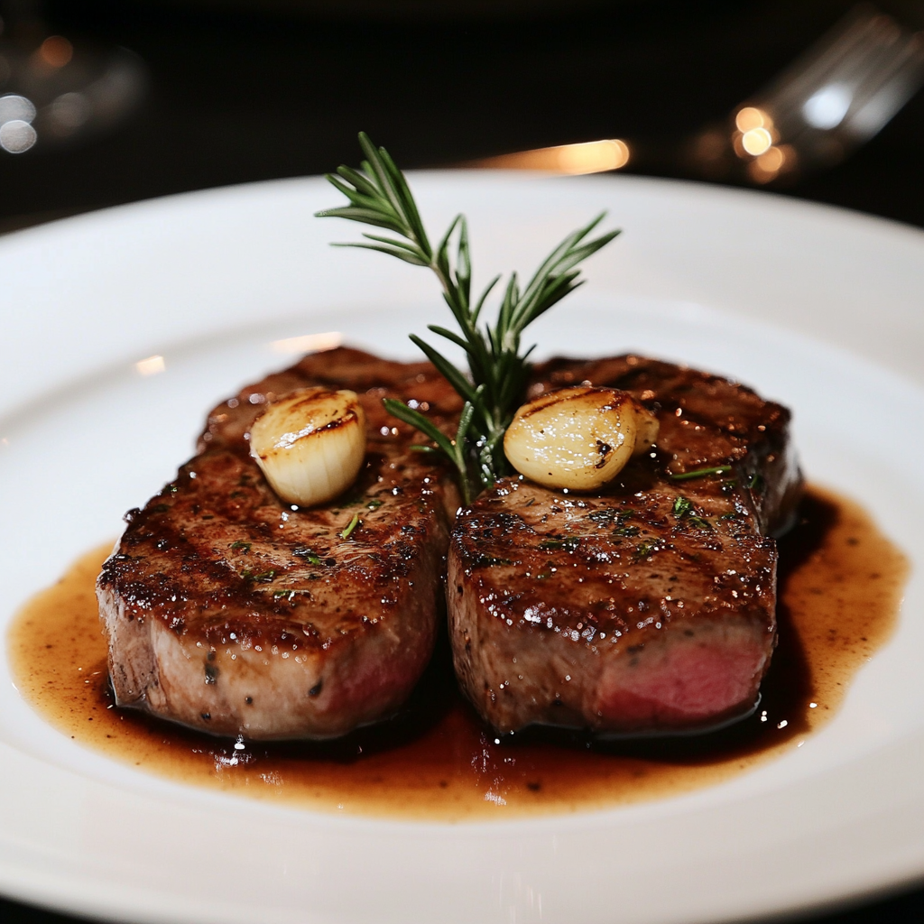 Perfectly Pan-Fried New York Strip Steak with Garlic Rosemary Butter
