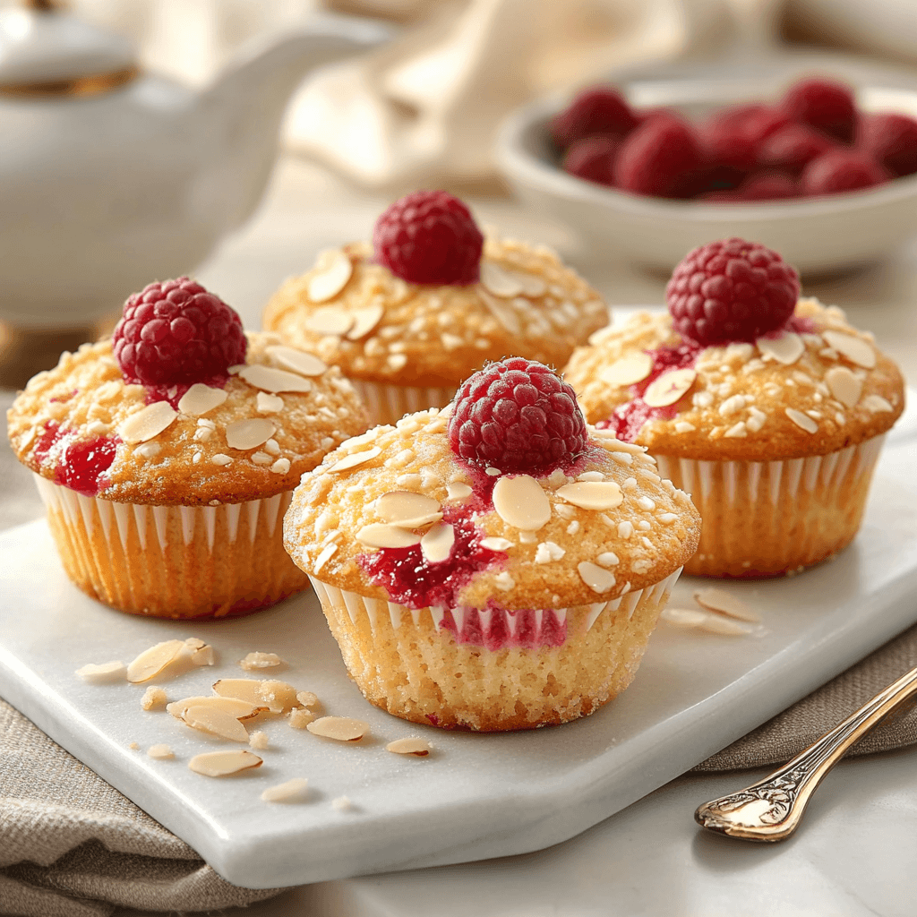 Raspberry Almond Breakfast Muffins