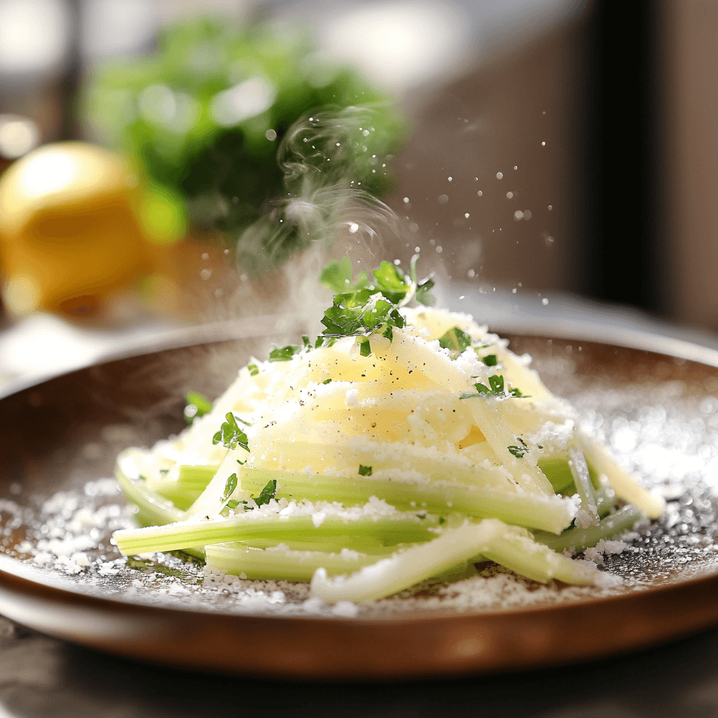 Refreshing Celery and Parmesan Salad with Lemon Vinaigrette