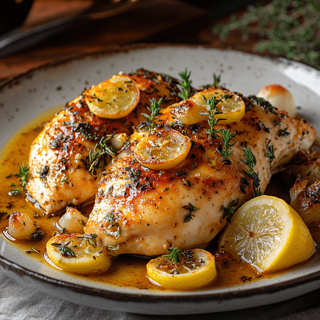 Roasted Herb Chicken with Lemon and Garlic