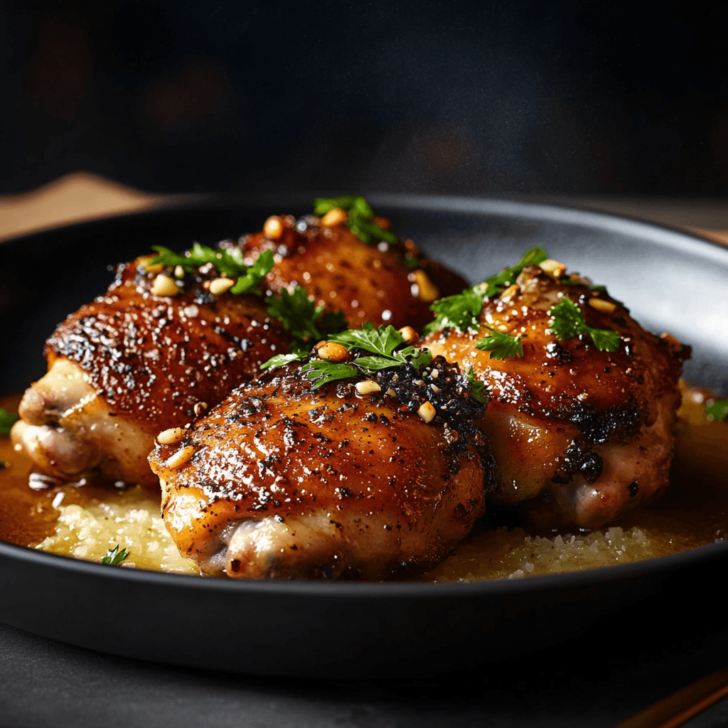 Savory Pan-Fried Garlic Butter Chicken Thighs