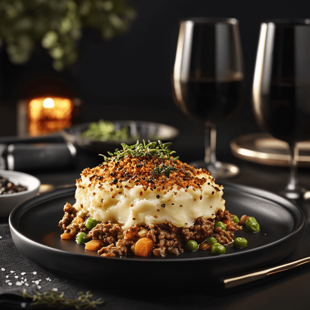 Savory Shepherd’s Pie with Roasted Garlic Cheddar Mash