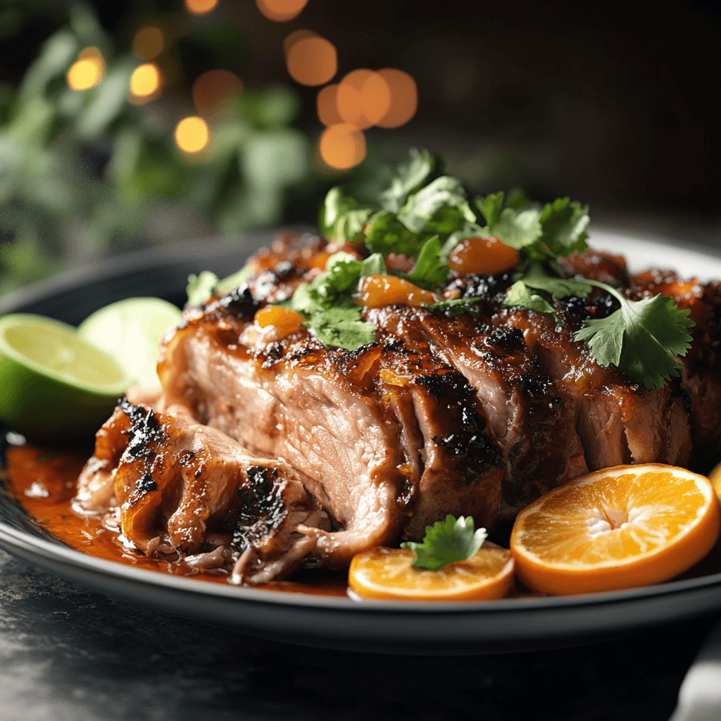 Slow-Cooked Citrus Pork with Fresh Cilantro