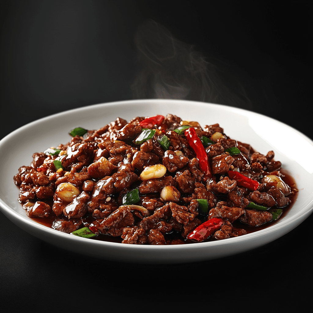Spicy Stir-Fried Beef with Garlic and Chili Oil