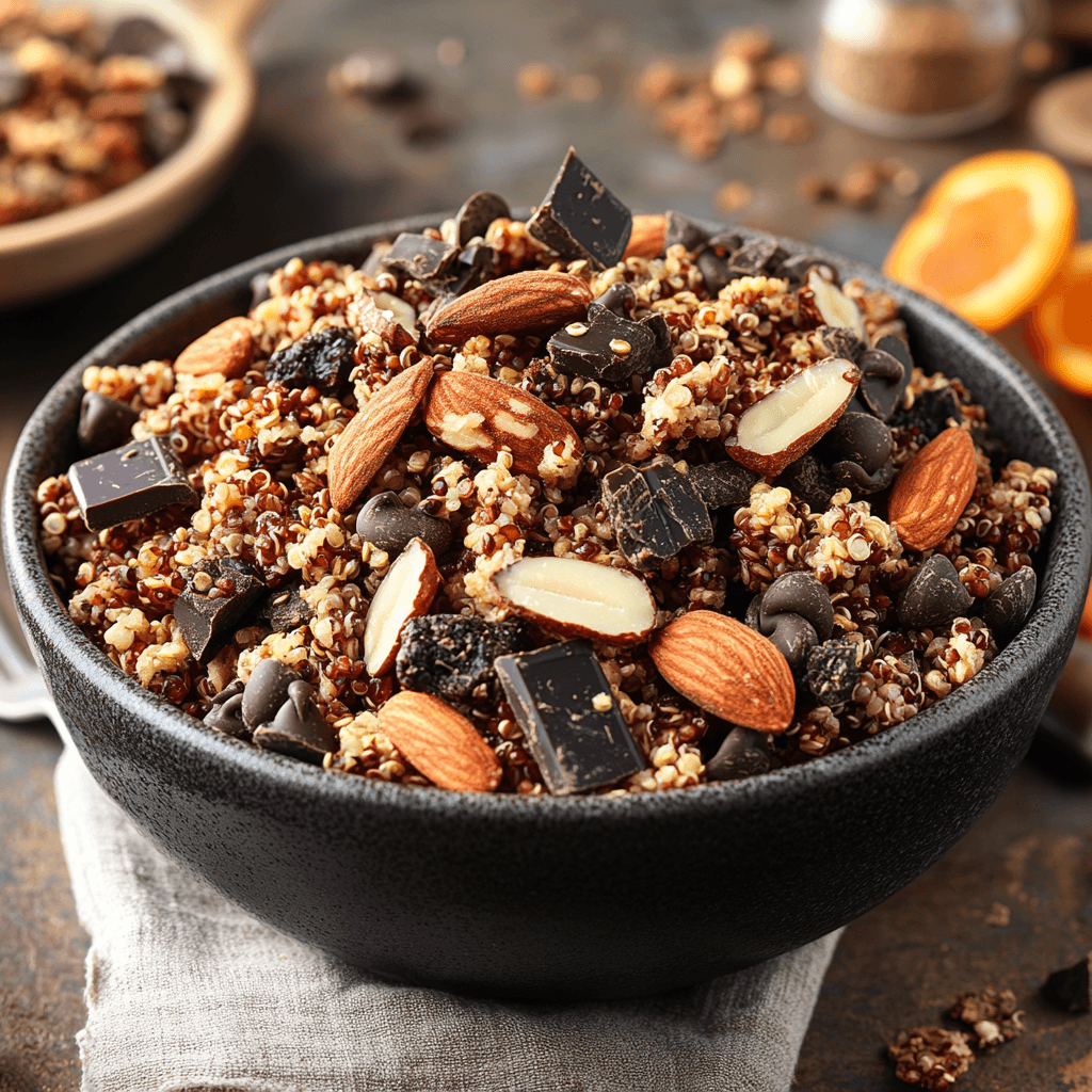 Ultimate Crunchy Chocolate Quinoa Snack Clusters