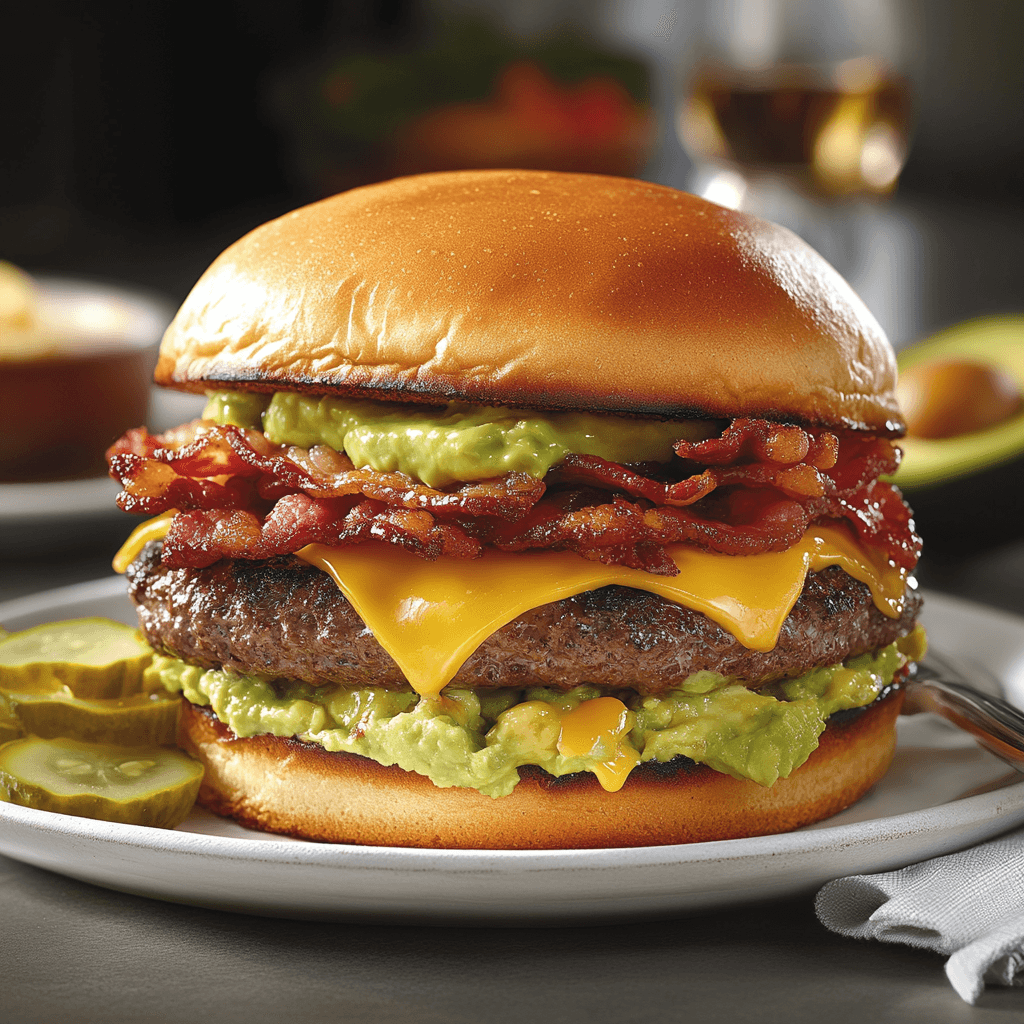 Ultimate Gourmet Cheese-Stuffed Bacon Avocado Smash Burgers