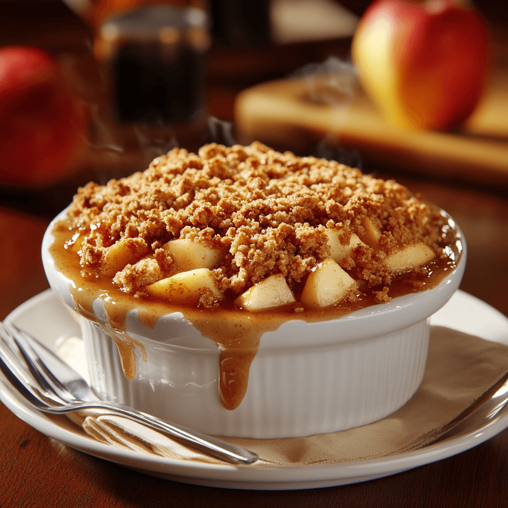 Warm Spiced Apple Maple Crumble
