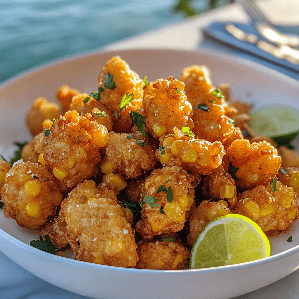 Zesty Fried Corn Bites with Lime