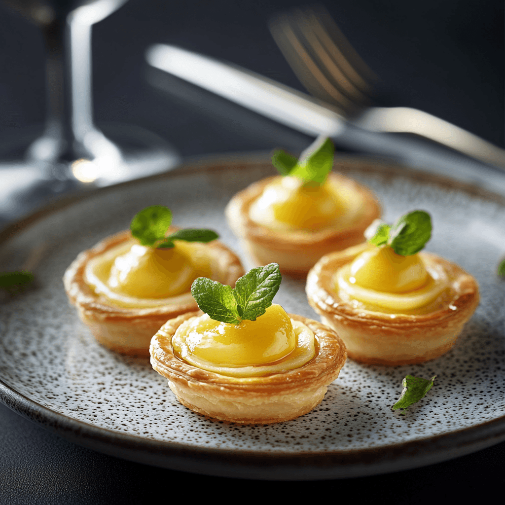 Zesty Lemon Curd Puff Pastry Tarts