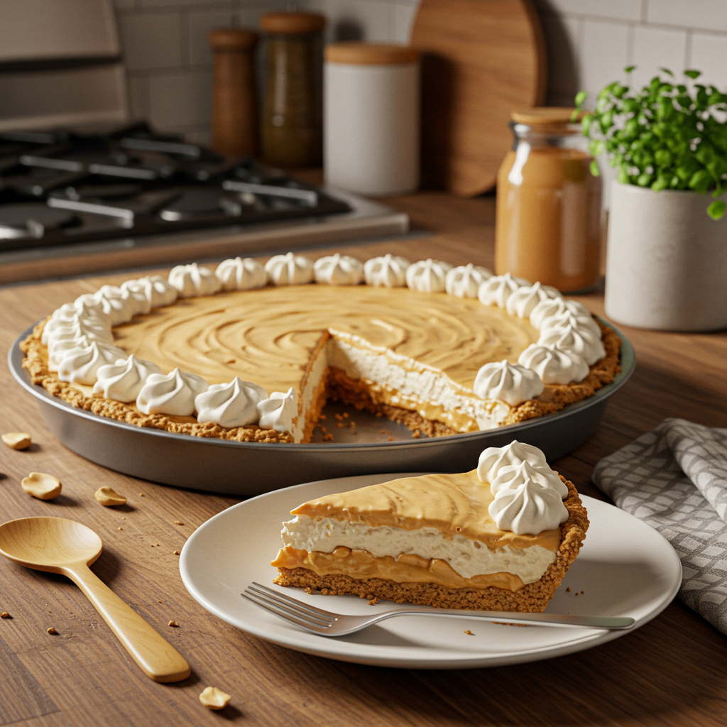 Peanut Butter Cream Cheese Delight Pie