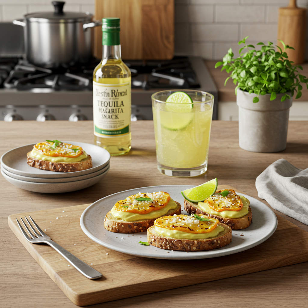 Zesty Salt Rimmed Tequila Margarita Snack