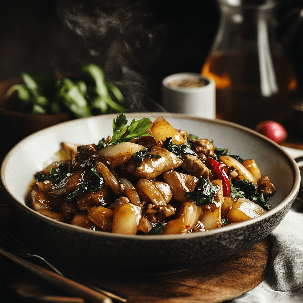 Apple Cider Dijon Stir-Fry with Herb-Infused Vinaigrette