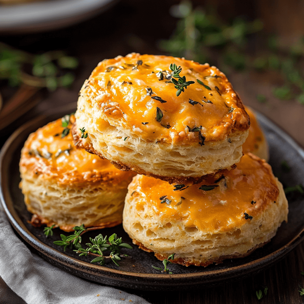 Baked Cheddar and Herb Savory Biscuits