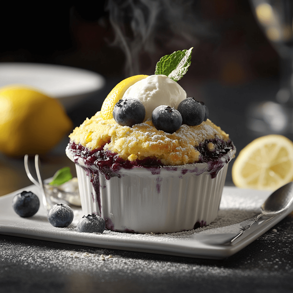 Blueberry Lemon Cornbread Cobbler Delight