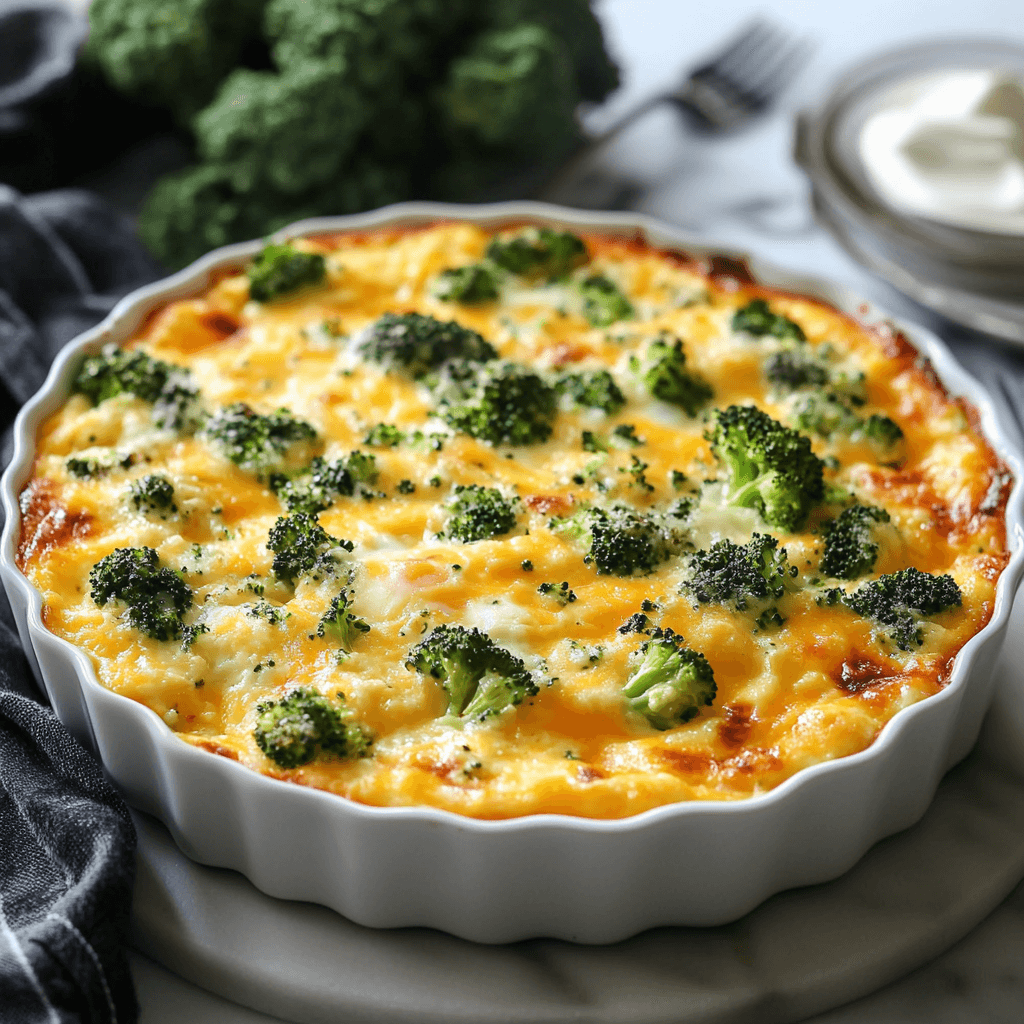 Cheesy Broccoli Breakfast Bake