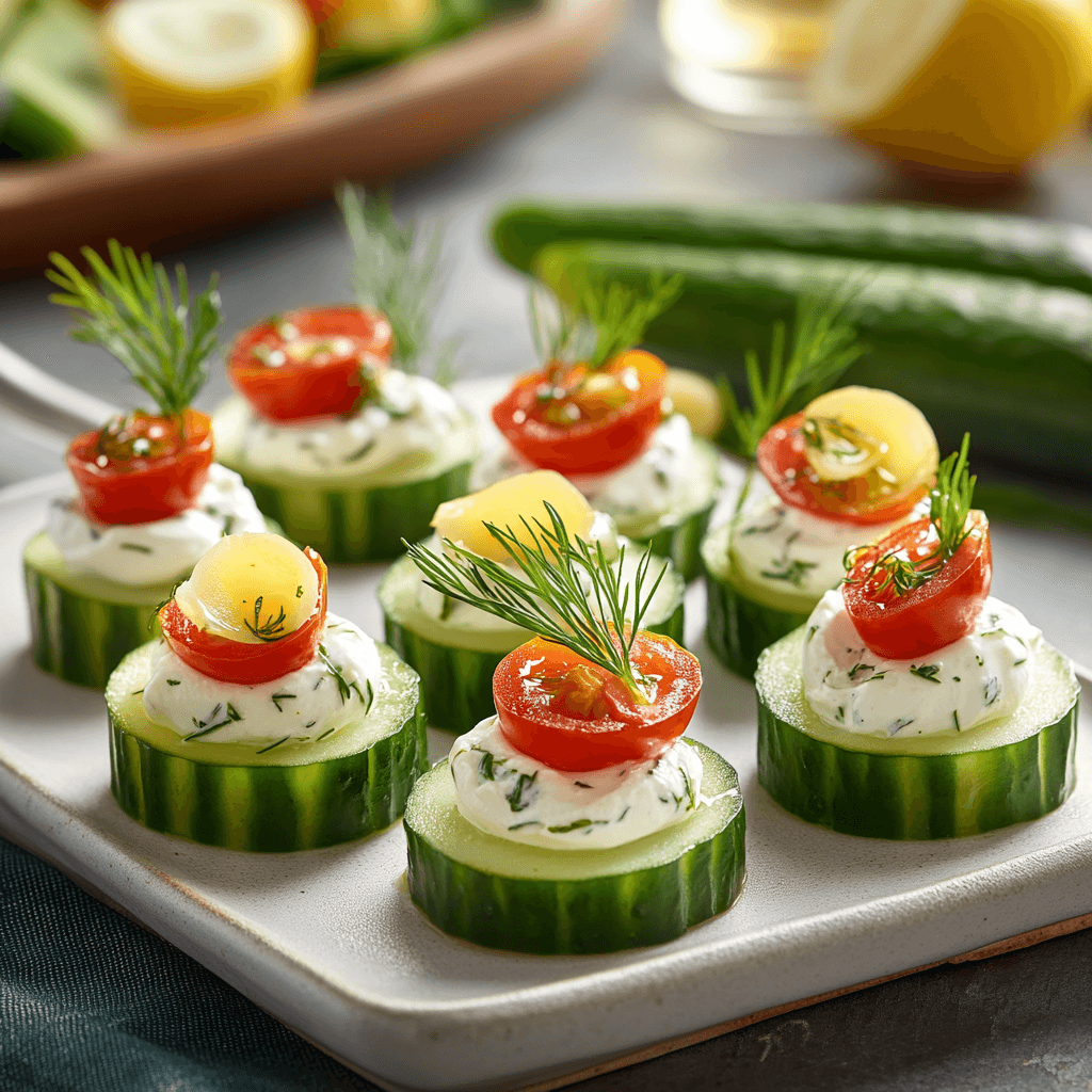 Chilled Cucumber Bites with Zesty Cream Cheese