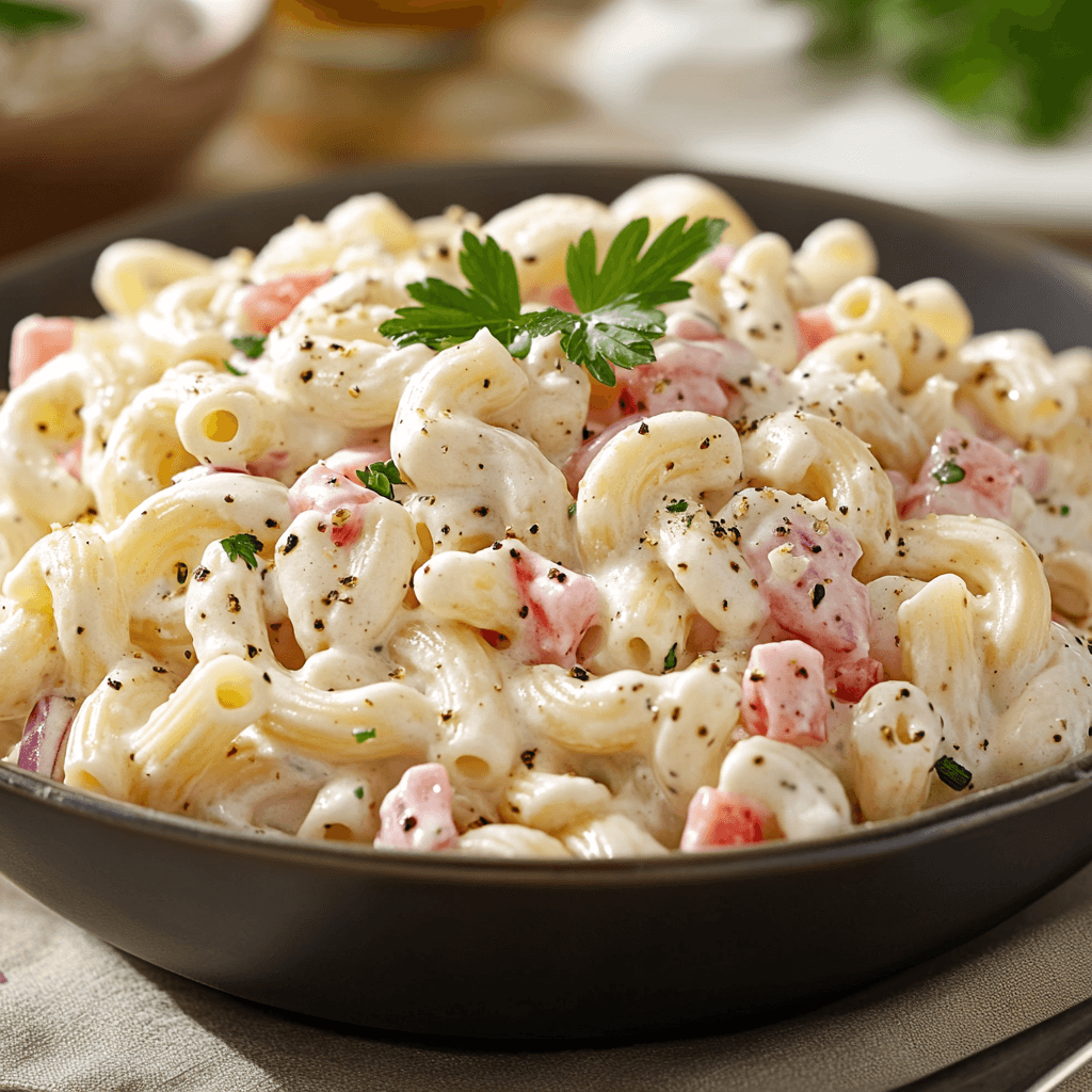 Creamy Elbow Pasta Salad with Tangy Vinaigrette