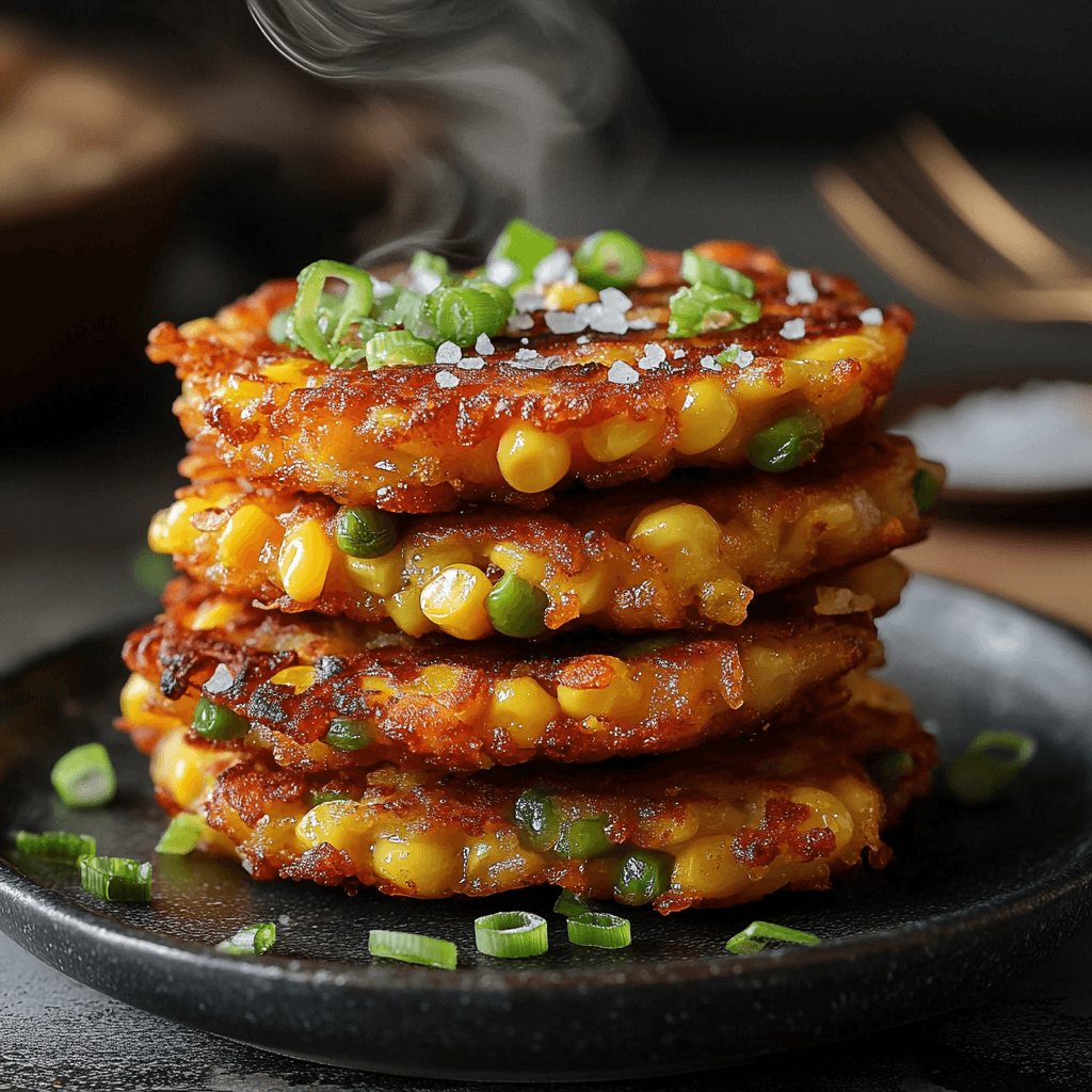 Crispy Corn Fritters with Green Onion