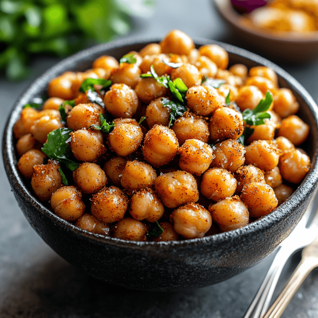 Crispy Oven-Roasted Spiced Chickpeas
