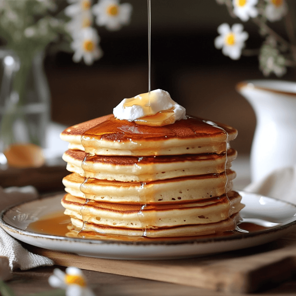 Fluffy Vanilla Stove-Top Pancakes