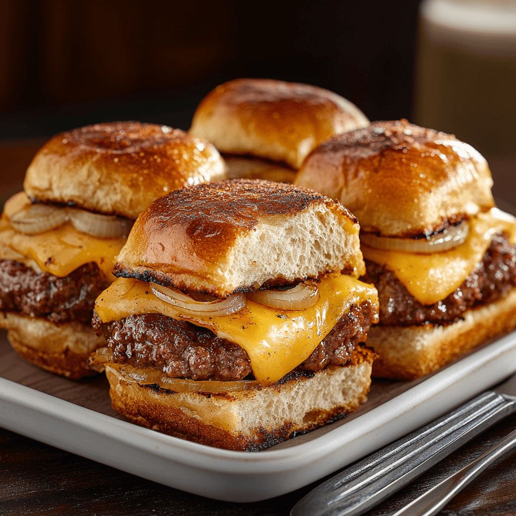 Grilled Beef Sliders on Potato Rolls