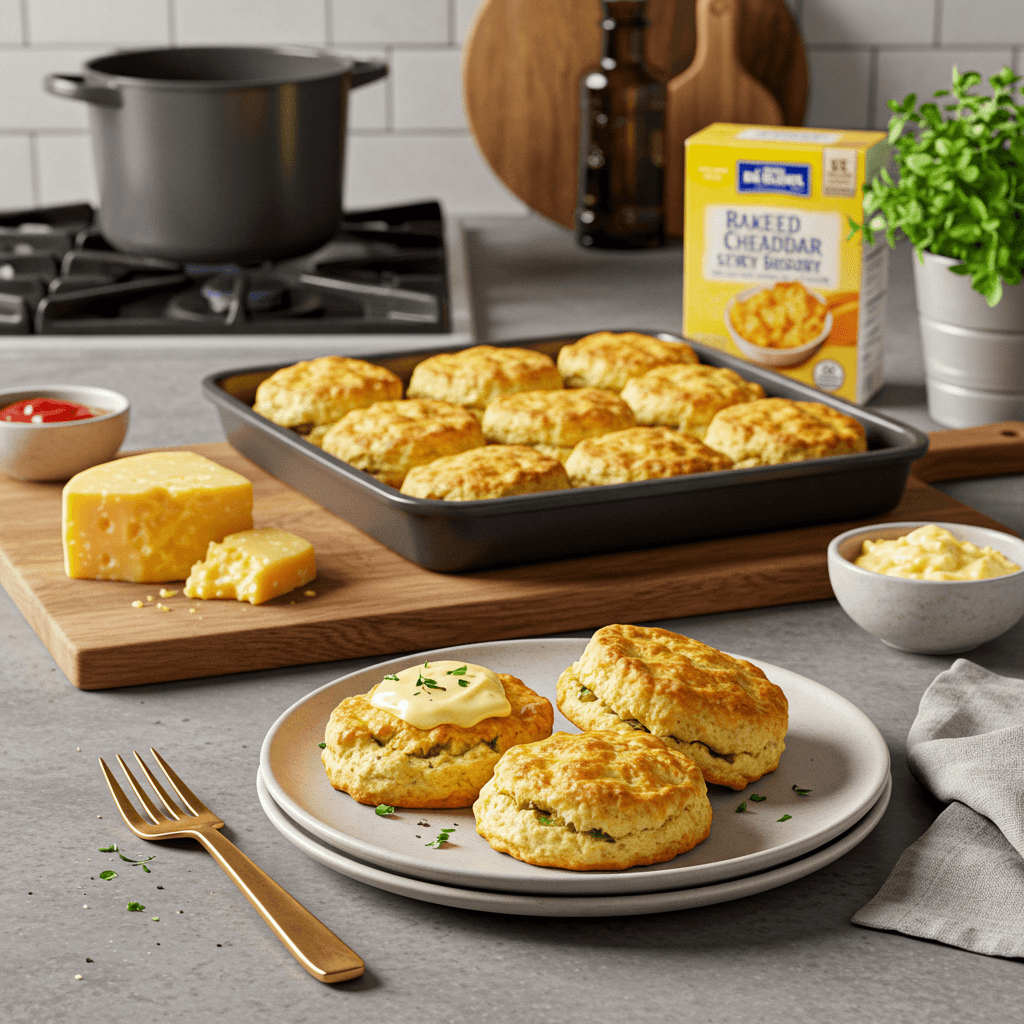Baked Cheddar and Herb Savory Biscuits