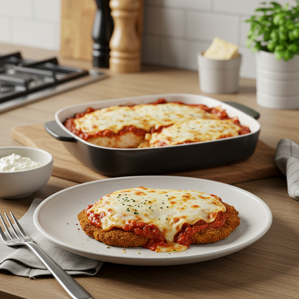 Cheesy Baked Chicken Parmesan