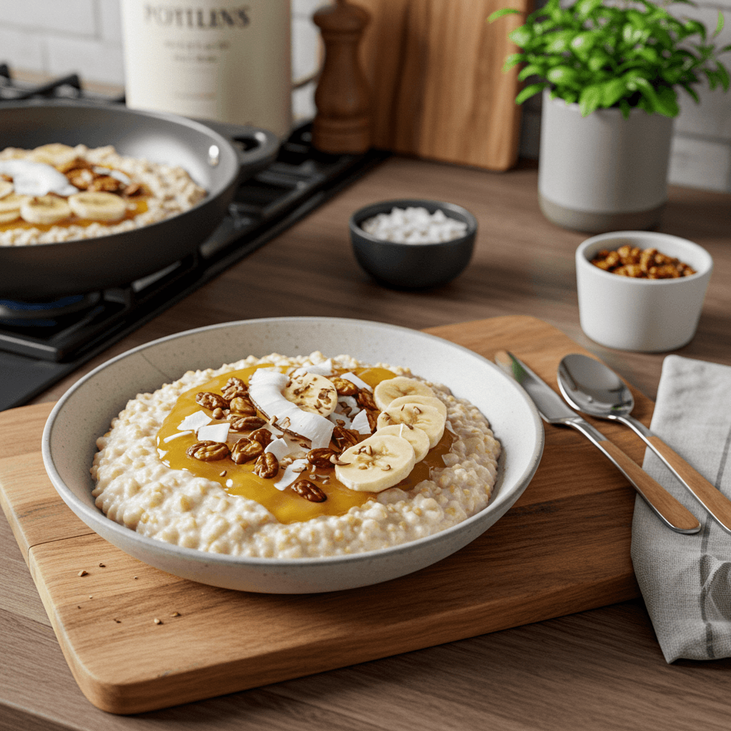 Creamy Coconut Vanilla Breakfast Porridge