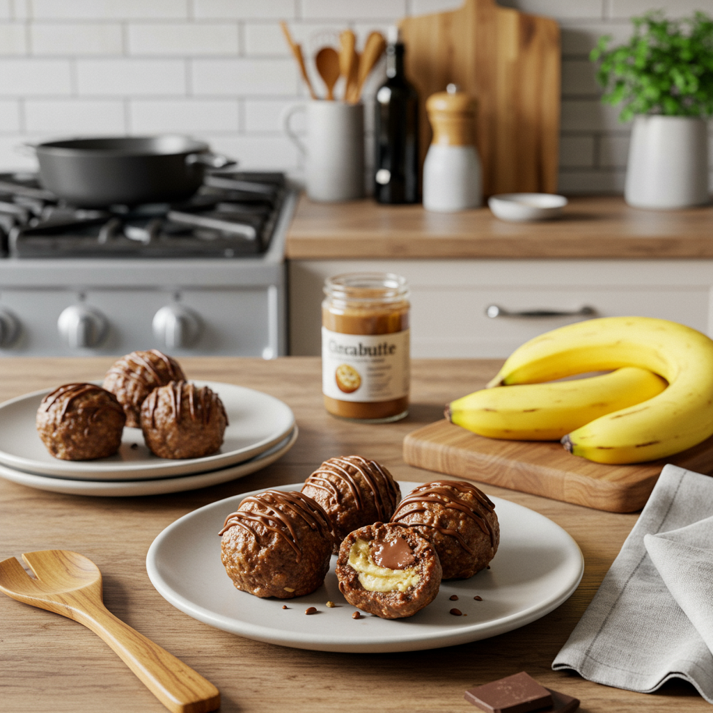 Decadent Banana Chocolate Peanut Butter Bites