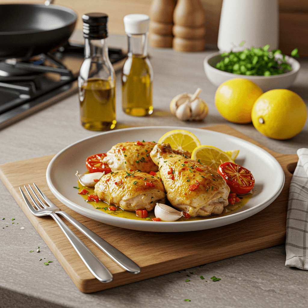 Garlic Lemon Paprika Chicken with Olive Oil