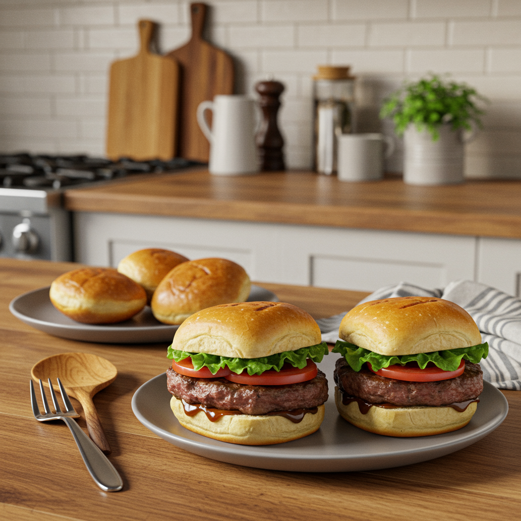 Grilled Beef Sliders on Potato Rolls