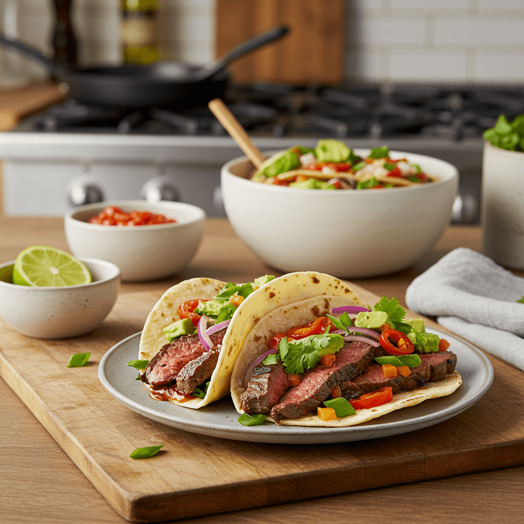 Grilled Citrus-Marinated Steak Tacos