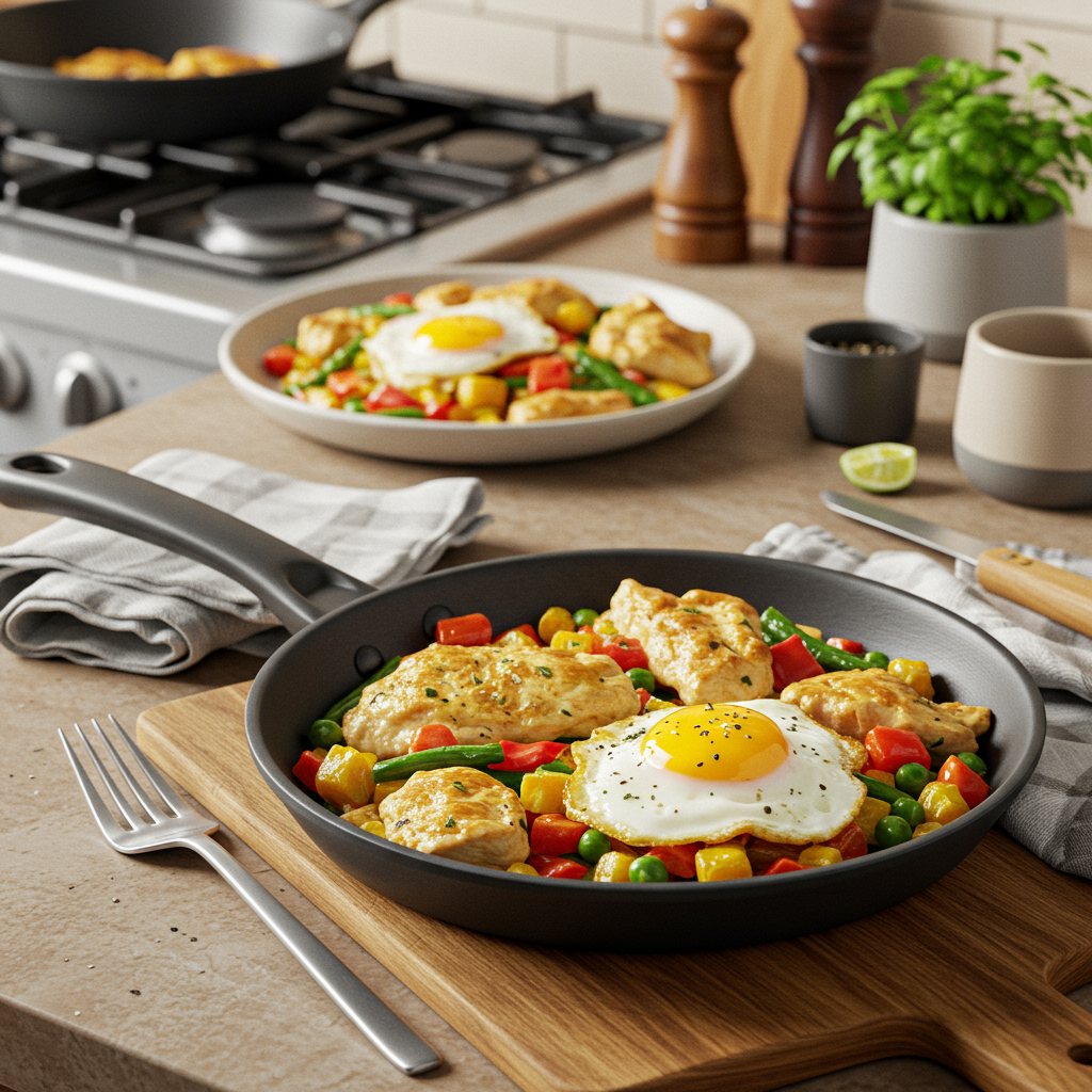 Hearty Breakfast Skillet with Chicken and Veggies