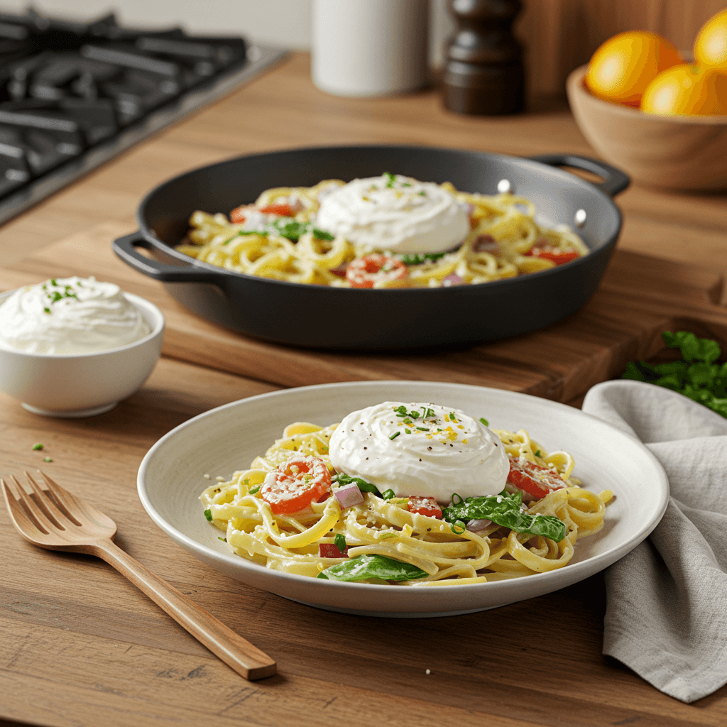 Indulgent Citrus Mascarpone Parmesan Pasta