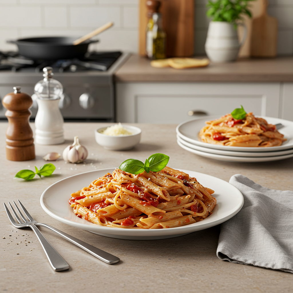 Irresistible Oven-Baked Vodka Tomato Cream Pasta