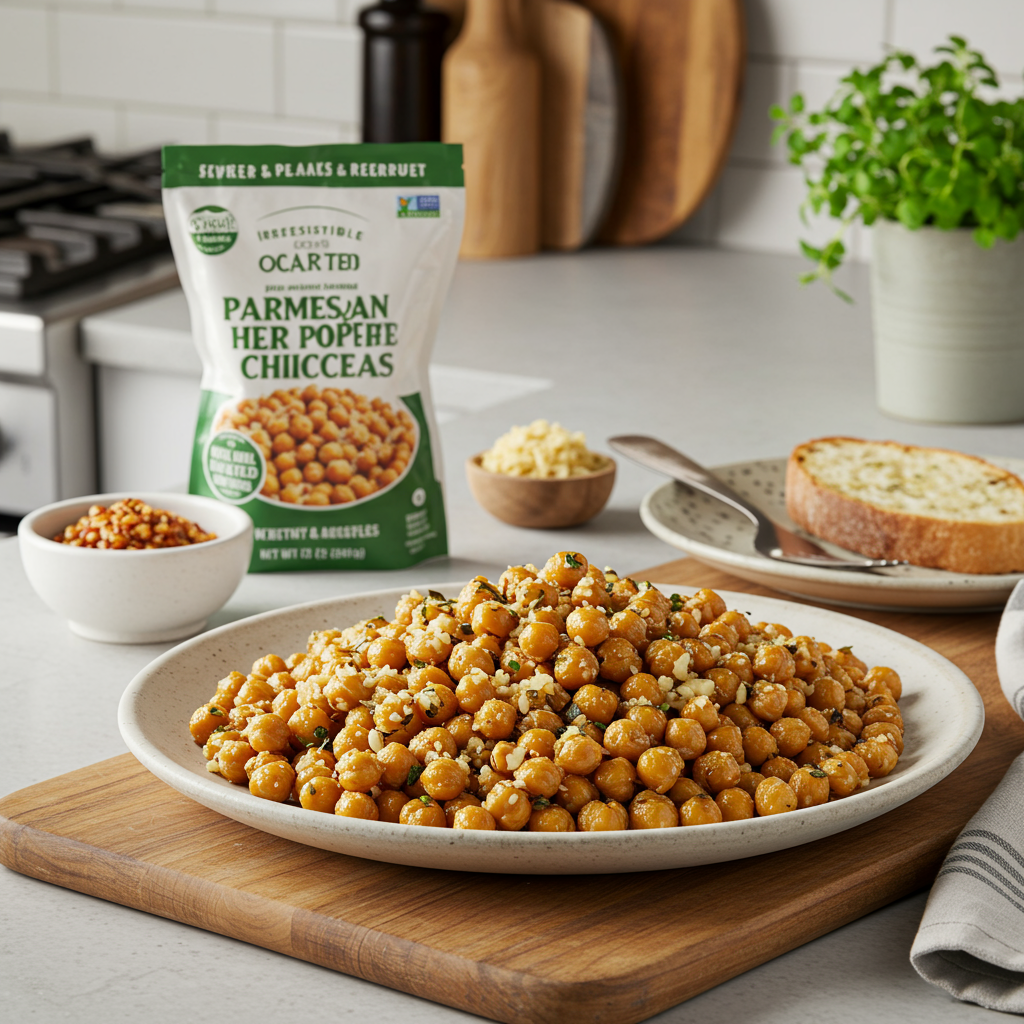 Irresistible Oven-Roasted Parmesan Herb Chickpeas